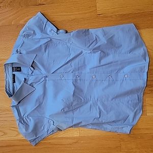 NWOT New York & Company The Madison Stretch Light Blue Top XL